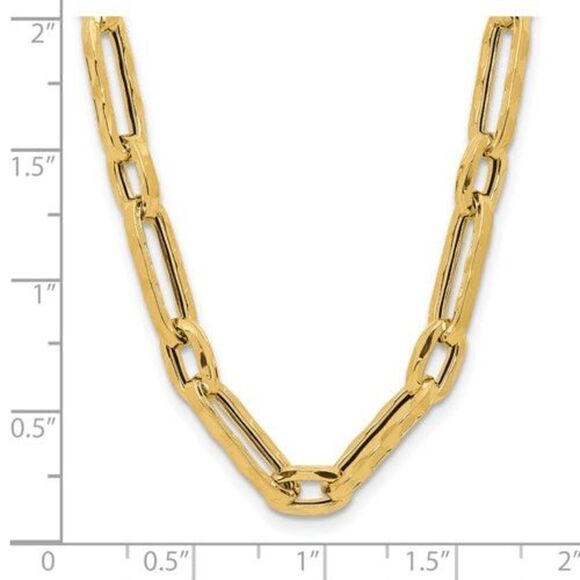 Leslie's 14K Polished and Textured Fancy Link Necklace - Picture 6 of 6